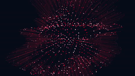 motion abstract geometric elements on dark space