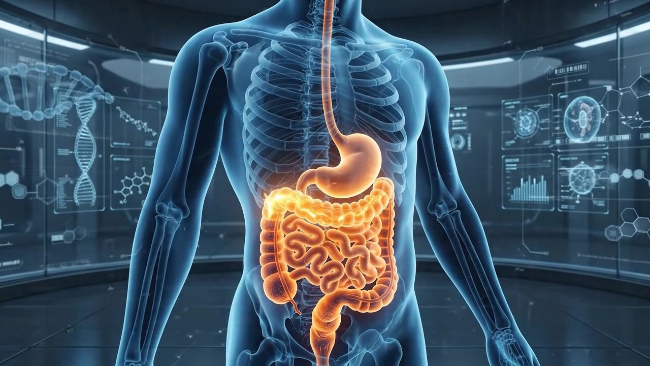 Colon and digestive organs medical visualization