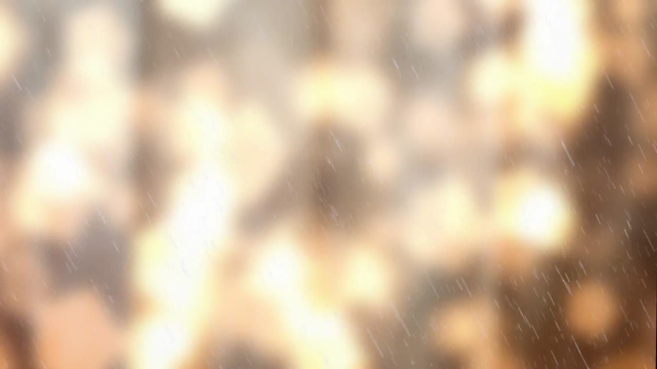 갈색 배경 위에 떨어지는 콘페티의 애니메이션.