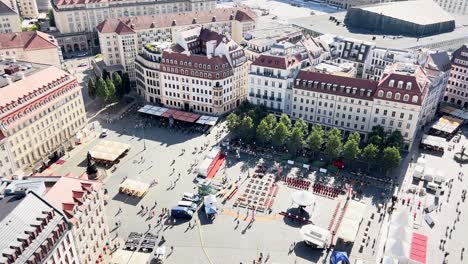the market square in dresden is a historical and c 4k 2025 08 05 02 00 00 utc (1).mov | aerial, baroque architecture, cityscape, cultural hub