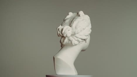 muted expression: a classical bust with censorship