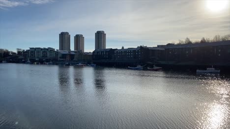 river wear on a calm morning in sunderland