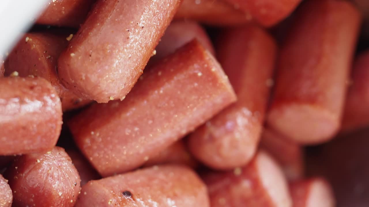 Close-up of Cooked Sausages