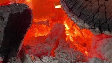 fire in the fireplace of the restaurant