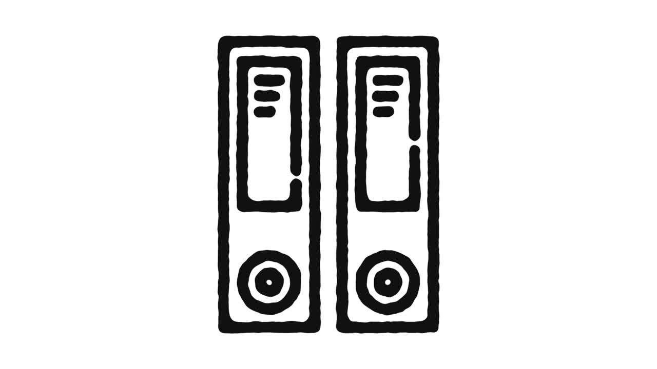 파일 아카이브 아이콘 애니메이션 영상 및 알파 채널