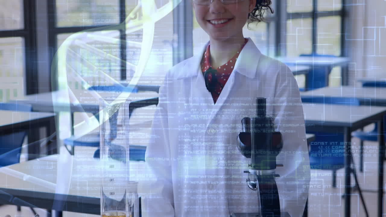 estudiante de ciencias que trabaja en productos químicos