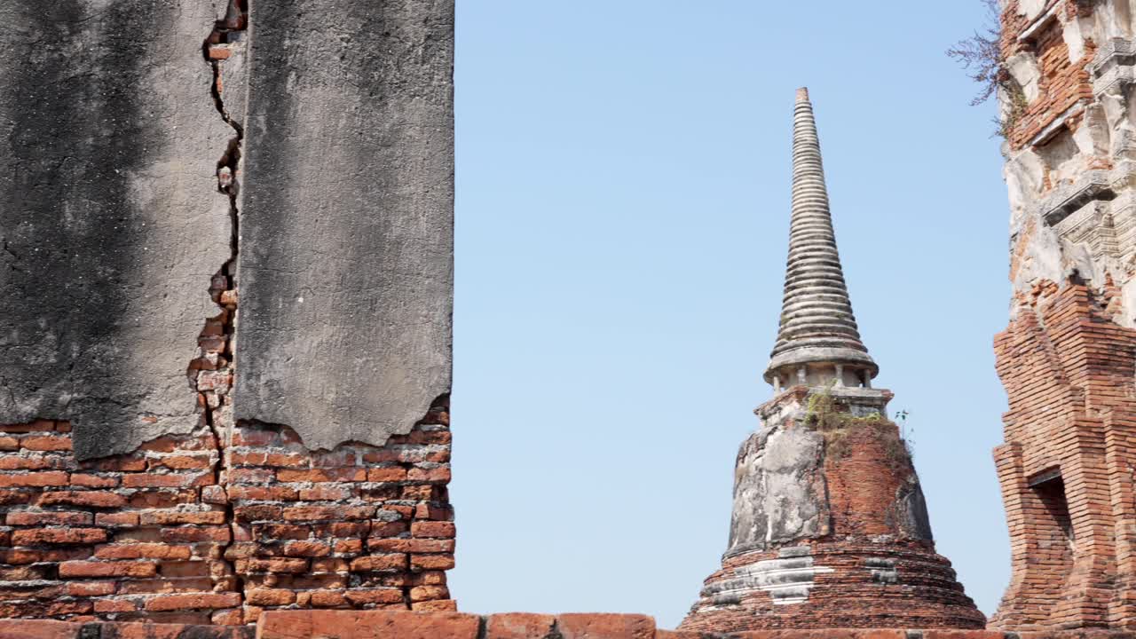 태국 사원 왓 마하 그 ว ดมหาธาต 아유타야의 패닝 샷