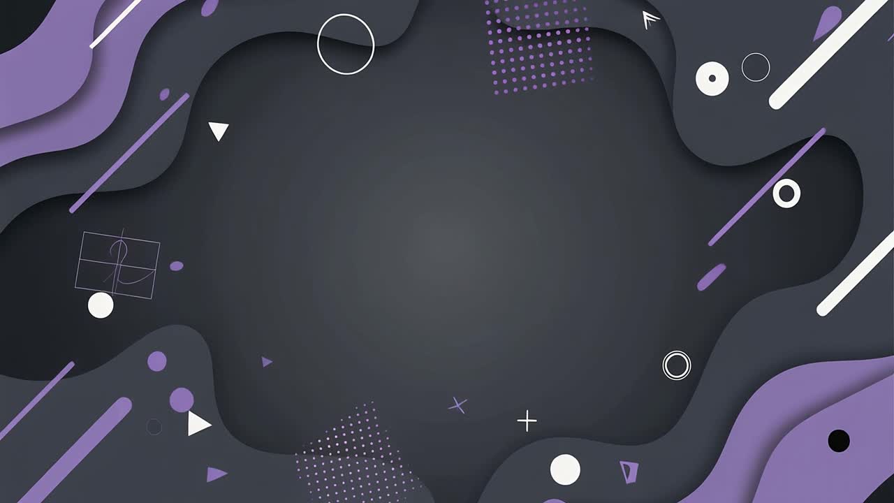 Animated Abstract Background with Wavy Purple and Grey Shapes