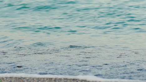 sea waves on sand beach. slow motion