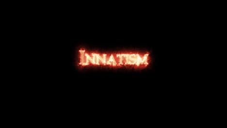 innatismo escrito con fuego. bucle