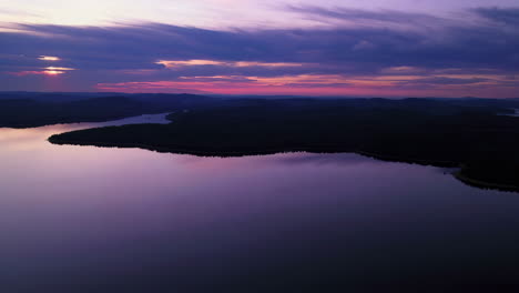 sunset over a serene lake
