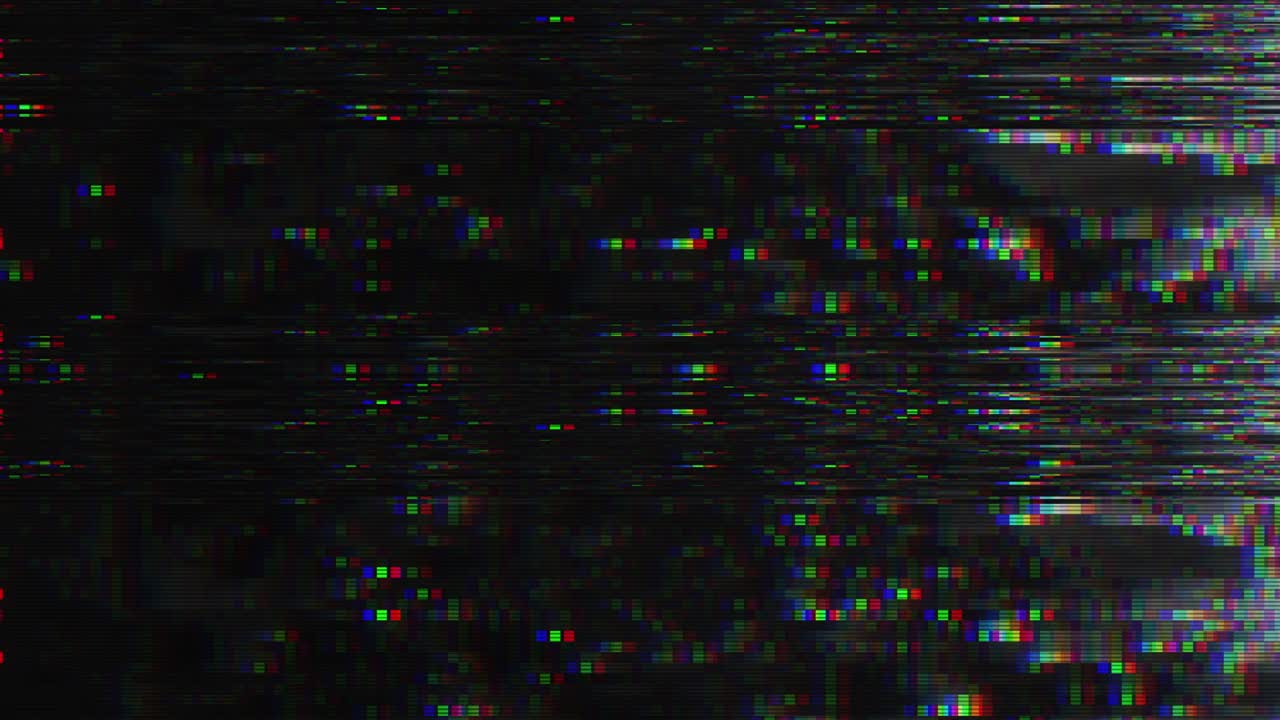 diseño único abstracto animación digital ruido de píxeles error de fallo daño de video