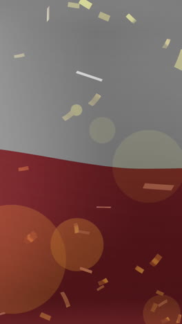 animación de confeti sobre la bandera de chile