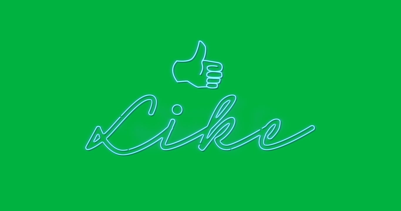 Icone neon dei social media con canale alfa.