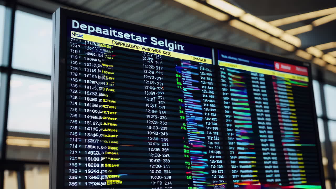 Airport Departure/Arrival Screen and Promotional Sale Display