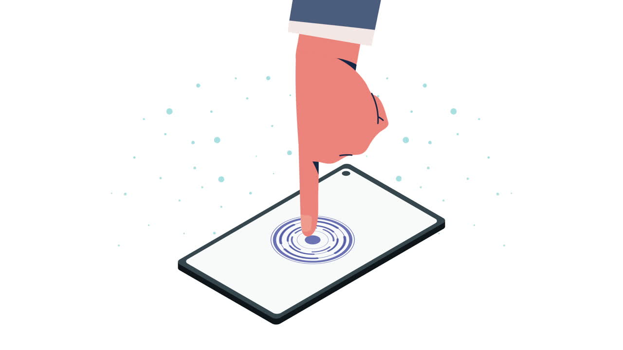 tecnología de dispositivos de teléfonos inteligentes que tocan con la mano