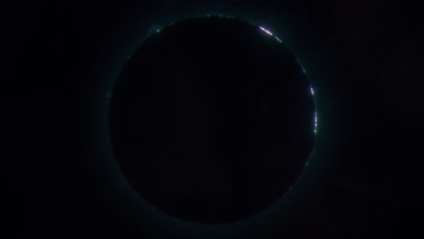 the diamond ring of baily's beads at totality during a total solar eclipse