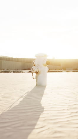 fire hydrant in a desert landscape