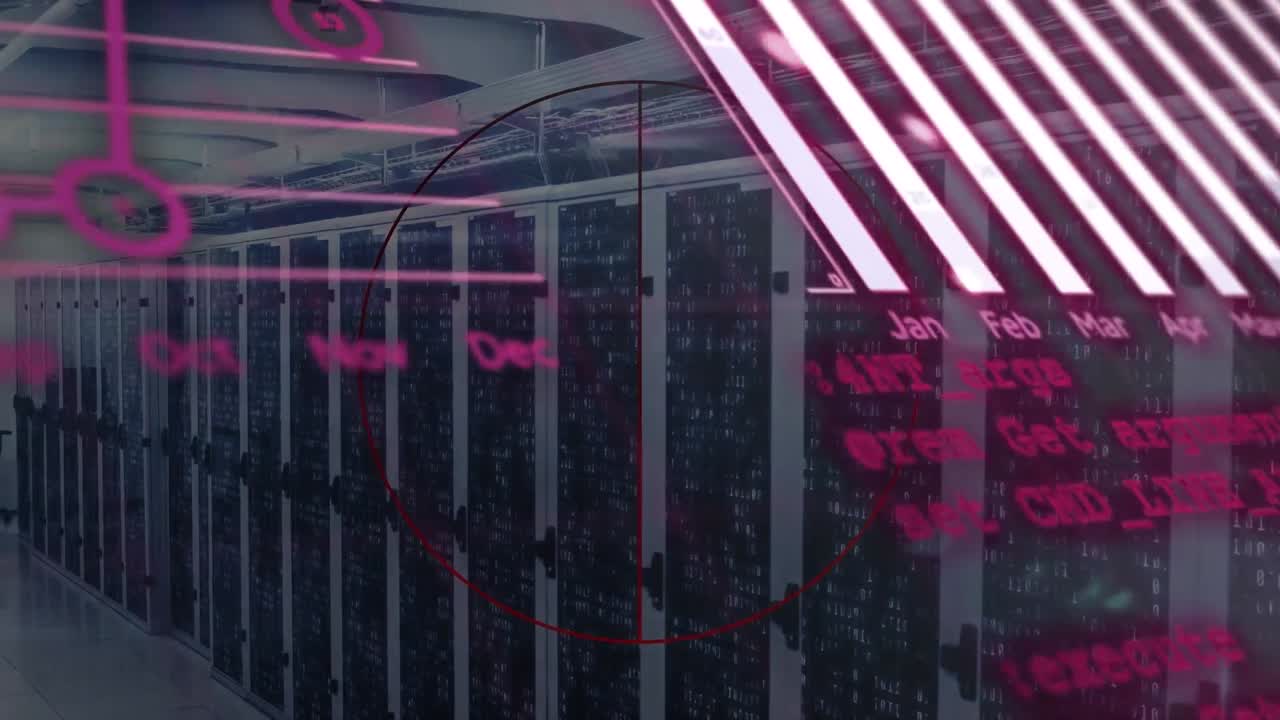 animación de gráficos y datos sobre severs