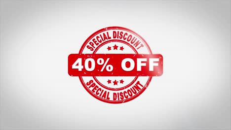 40% off discount stamp