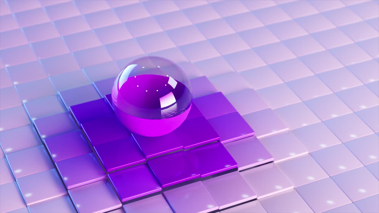 Purple Sphere on Purple Cubes