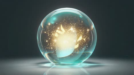 mystical crystal ball with glowing energy
