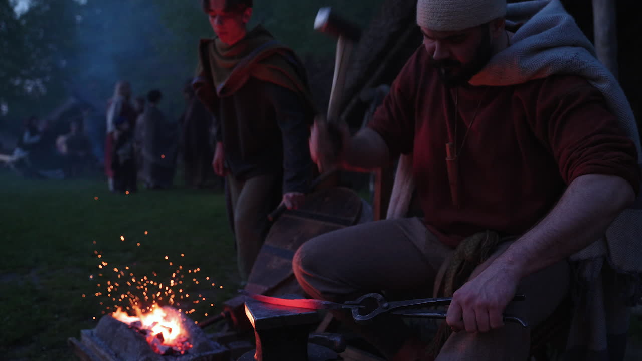 Medieval Blacksmith at Work