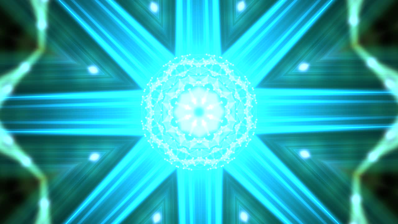 patrón caleidoscópico psicodélico como fondo en la propagación consistente.