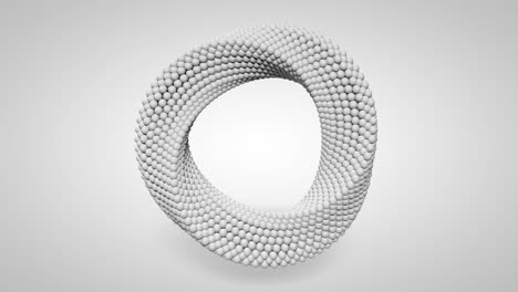 3d render abstract ring rotating. moebius ring.  motion design. smooth hypnotic pattern. seamless loop.