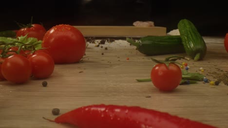 fresh vegetables and spices ready for cooking