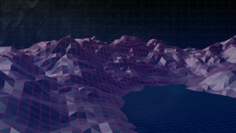 digitally generated video of mountain