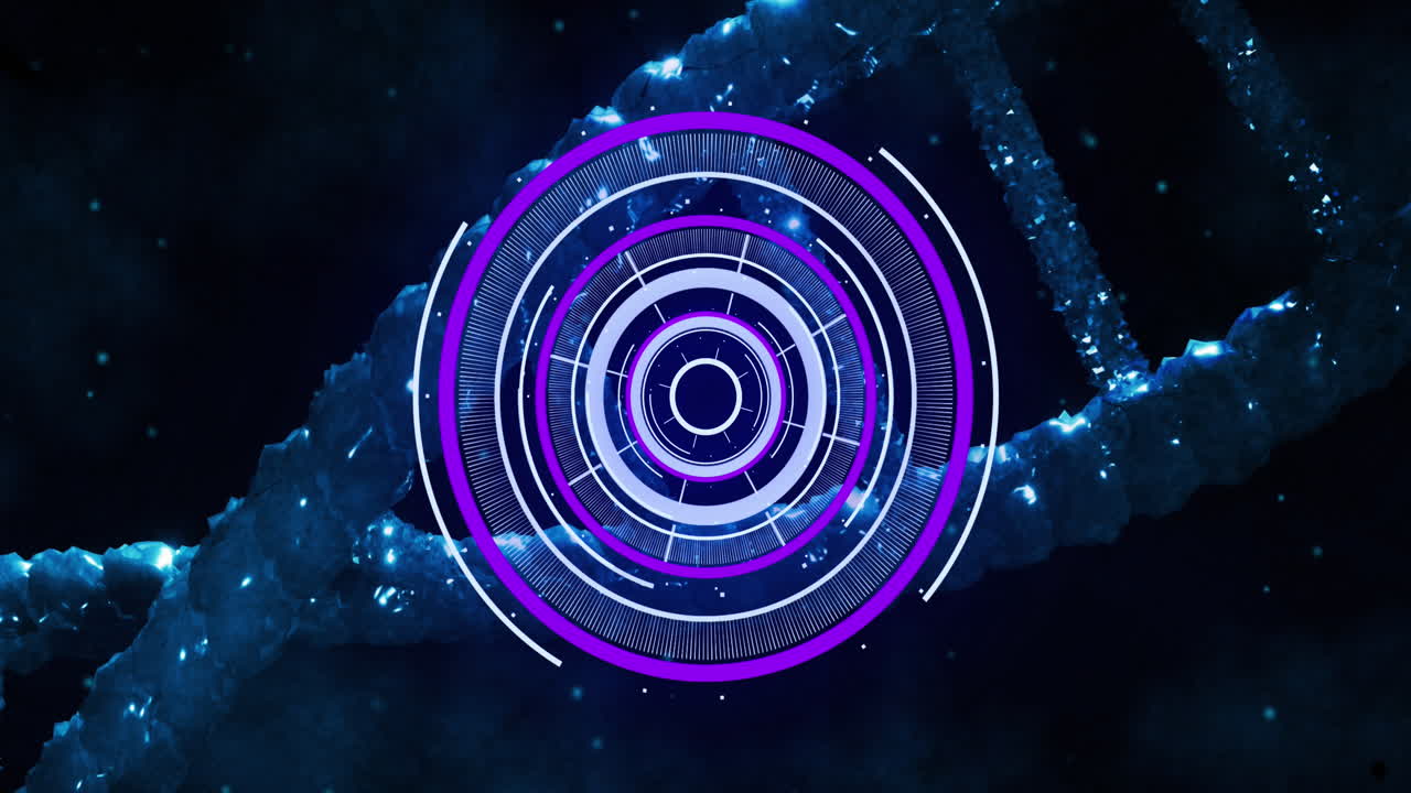 dna 가닥의 애니메이션과 스 ⁇  스캔