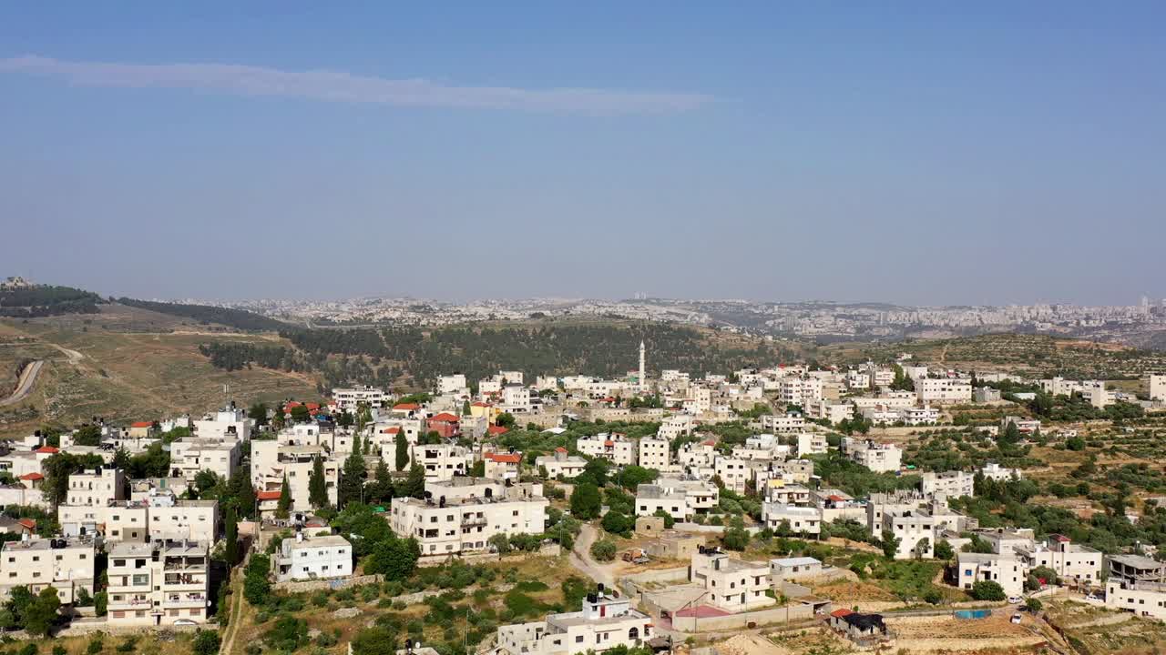 la aldea palestina de beit surik, vista desde el aire