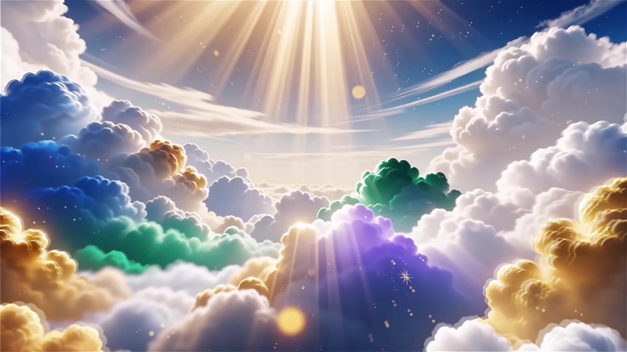 Christian Heavenly Light Worship Background
