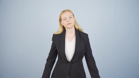 low motivation business woman.