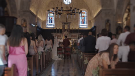 wedding ceremony in a church