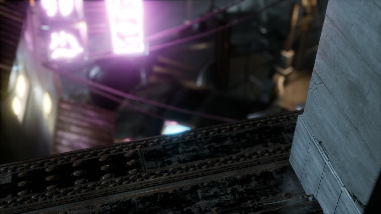 밤에 비가 내리면서 격리된 빈 도시 거리