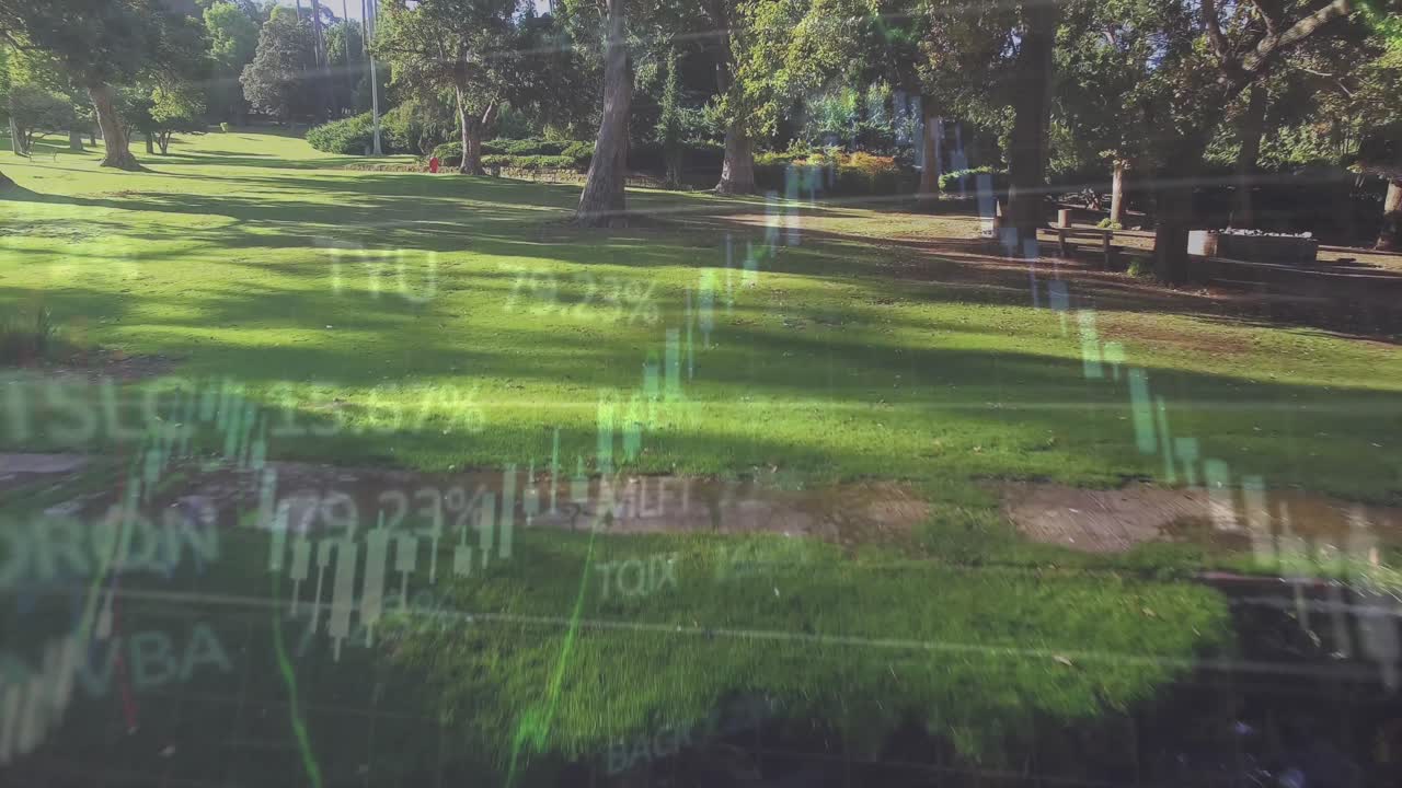 파크에 대한 금융 데이터 처리의 애니메이션