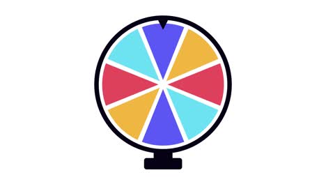 colorful wheel of luck or fortune. realistic spinning fortune. online casino background. jackpot. 4k video motion graphic