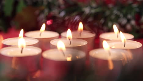 luces de velas de decoración navideña