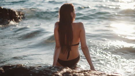 woman relaxing on the beach