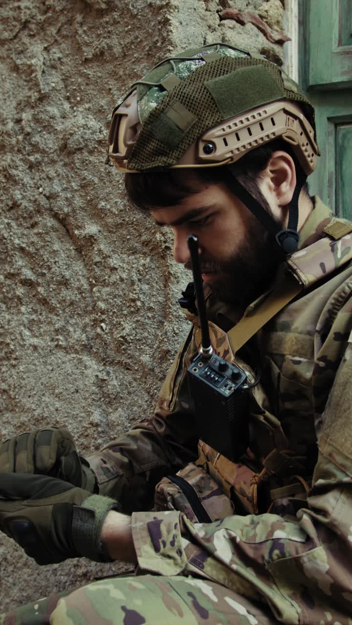 Soldier Seeks Orientation During A Mission In A Foreign Country