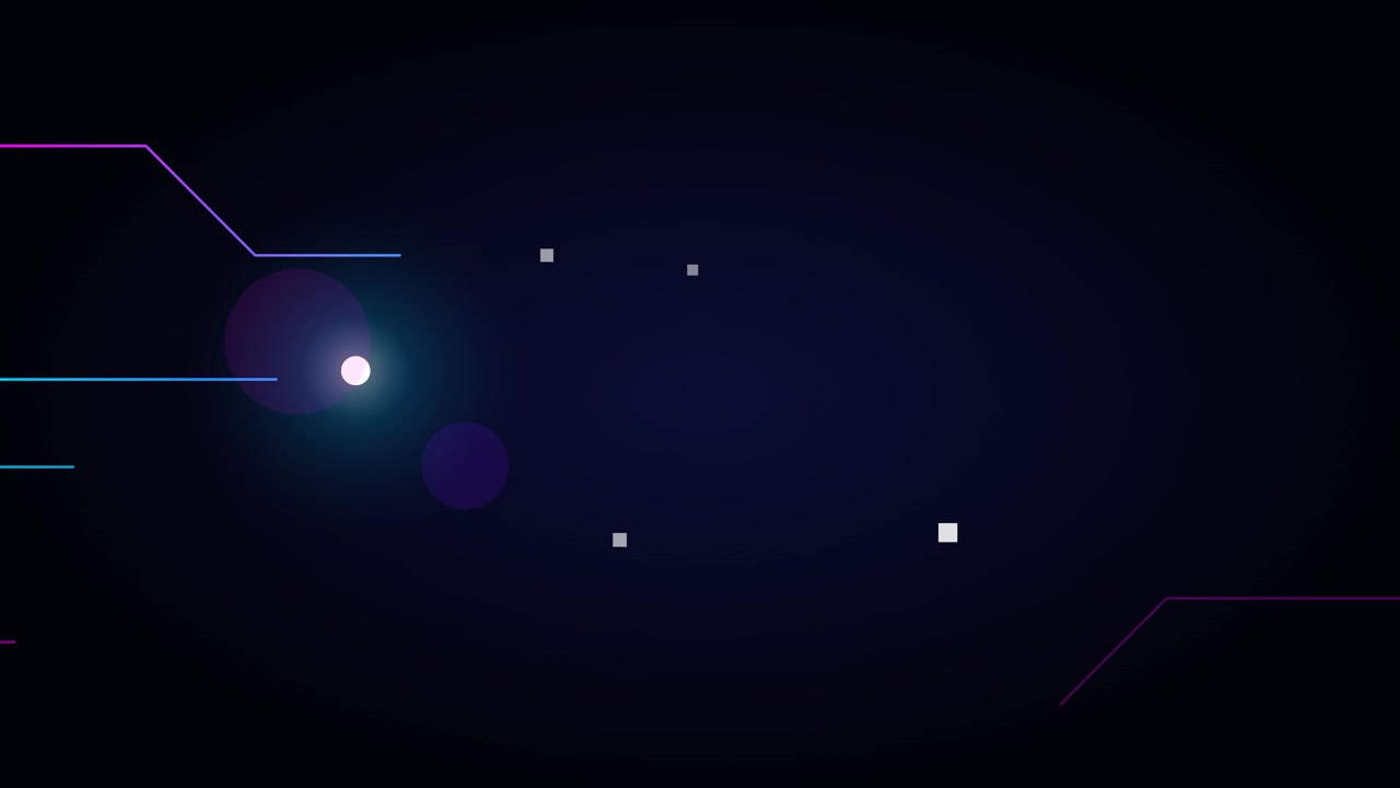 Abstract Digital Network Lines and Glowing Particles on Dark Background
