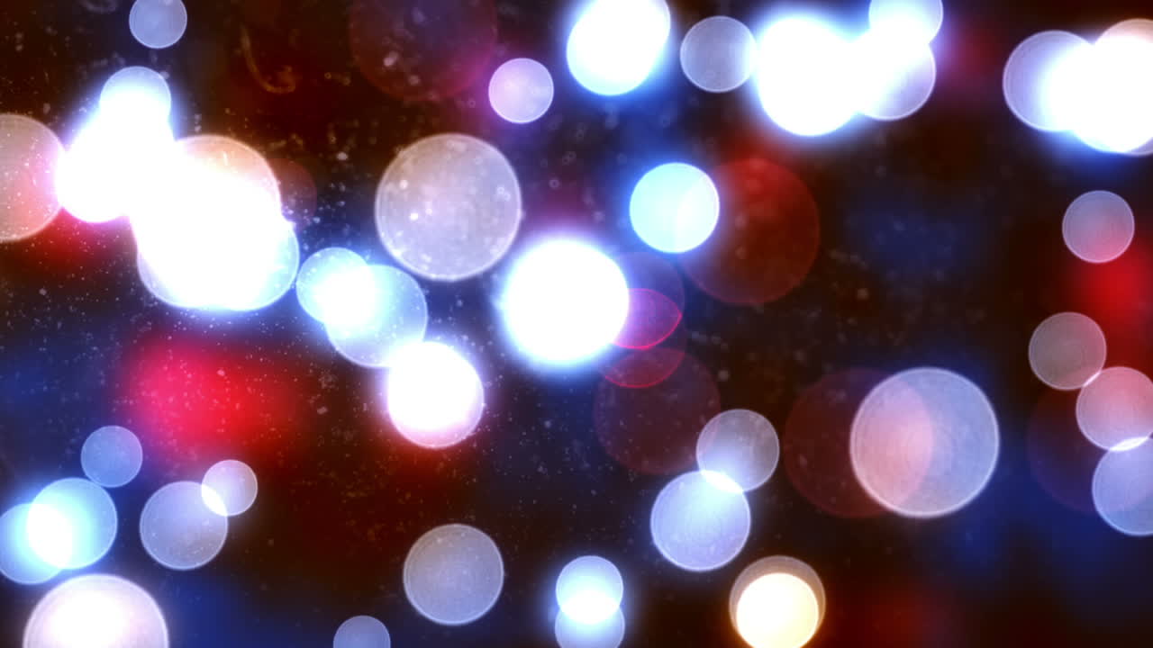 círculos brilhantes de luz movendo-se no preto