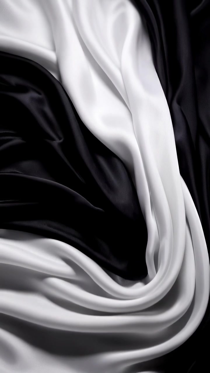 Sfondo con texture astratta di tessuto fluido in bianco e nero