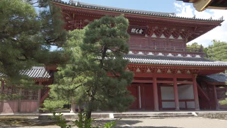 close up view and entrance of the daitoku-ji temple in kyoto japan