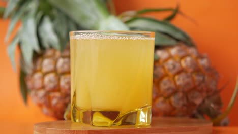 pineapple juice in a glass