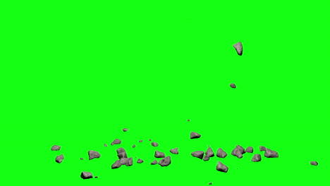 Rocks-stone-falling-rain-on-the-floor-demolition-collapse-green-screen