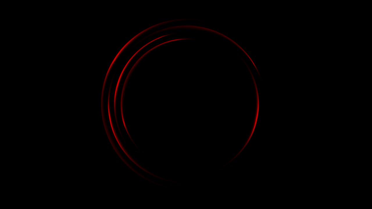 Dark red neon loading waiting rings video animation