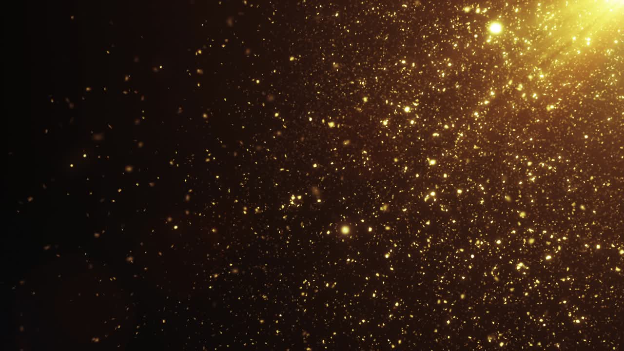 Beautiful Seamless Gold Shimmering Particles In The Air with Lens ...